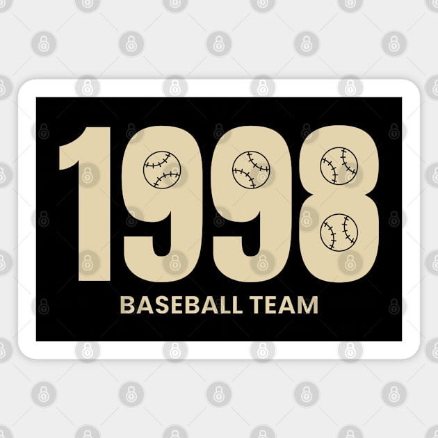 baseball team est 1998 Magnet by ALSPREYID